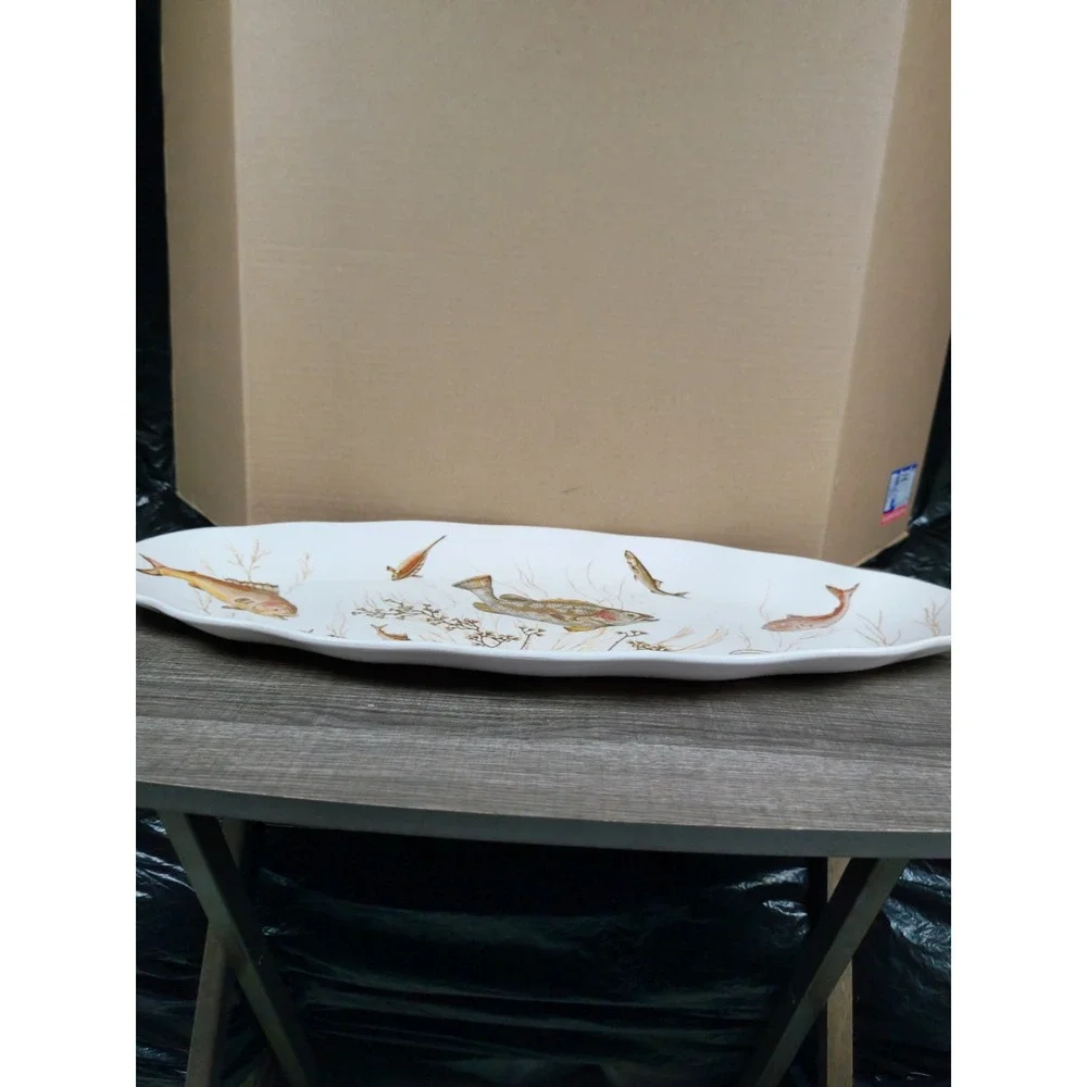 Montage of the Sea - Waverly Products Vintage Melamine Serving Platter